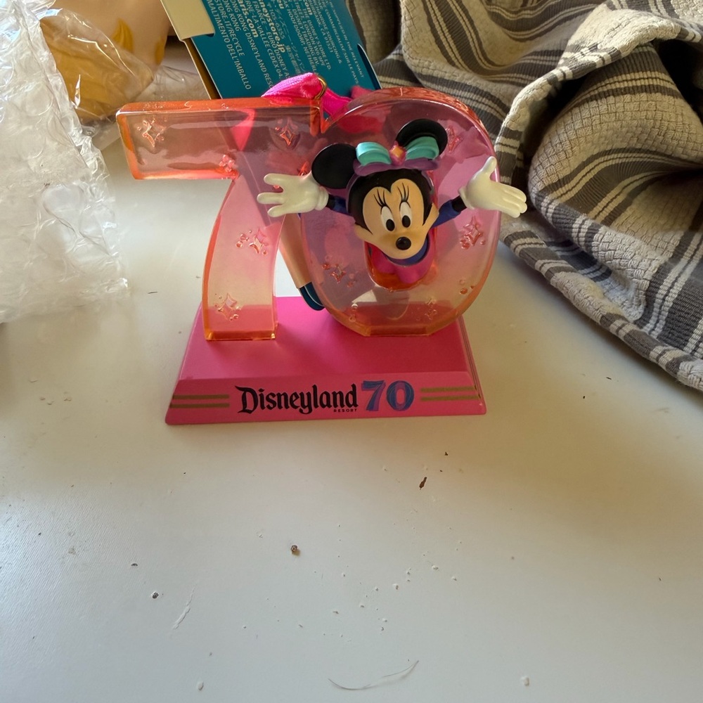 Disneyland 70th Anniversary Minnie Mouse Pink Figurine